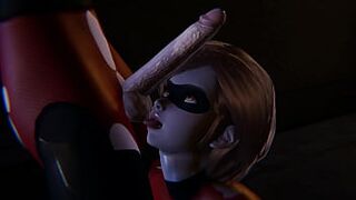 Futa Incredibles - Violet gets creampied by Helen Parr - 3D Porn