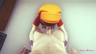 Dragon Ball Asian Cartoon - SELF PERSPECTIVE Pan boobjob, oral sex and hammered - asian cartoon manga oriental Asian Cartoon Porn