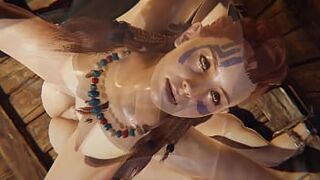 Horizon Zero Dawn - Aloy gets creampied - 3D Porn