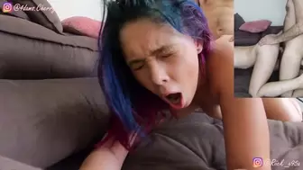 I Caught her doing Porn Film for her OnlyFans - Decided to help Fucking her Wet and Tight Cunt!