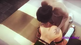 Final Fantasy VII Cartoon 3D - Yuffie Cunnilingus, bj and plowed - Asian manga cartoon porn