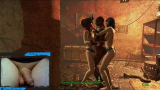Alice and her Friend Rides the Raider's Boy with a Strapon. Fallout four Sex Mod