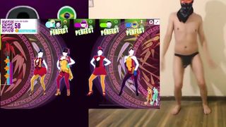 PLAYING JUST DANCE IN THONG