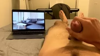 Night pleasure time watching porn - LARGE COCK & SPERM SHOT - horny sex