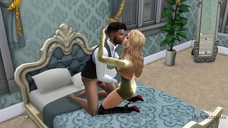 I am banging charming blonde on my wedding day Sims four, porn