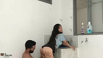 Fucking my stepsister in the patio of the house on a sunny morning JIZZ-BUTTOCKS FULL STORY