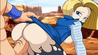 ANDROID 18 SURPRISED WITH A DONG (DRAGON BALL ANIME)