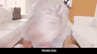 PovSis - Cleo Vixen fucks hard on top of her Stepbro