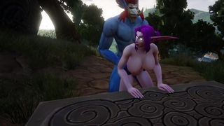 Troll Mounts Elf | Warcraft Porn Parody