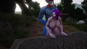 Troll Mounts Elf | Warcraft Porn Parody