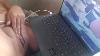 masturbating my snatch watching porn, without cock I don't stay that's why I went to see porn and jizz