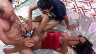 2 penis, 1 slut sperm swap and swallow threesome sex bengali